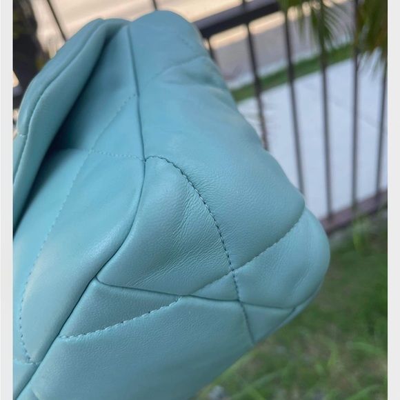 ❌Reserved❌🔥🔥Chanel Tiffany Blue Flap 19 Small Flap - Picture 11 of 16
